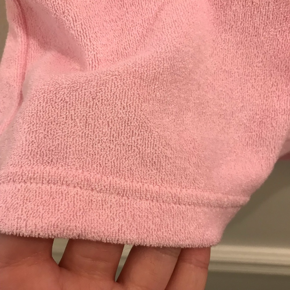 NWT X by Gottex Pink Terry Cloth Tee XS Athleisure Athletic Workout Top Shirt - Picture 5 of 10